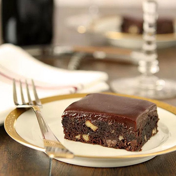 Brownies de chocolate con pinot noir